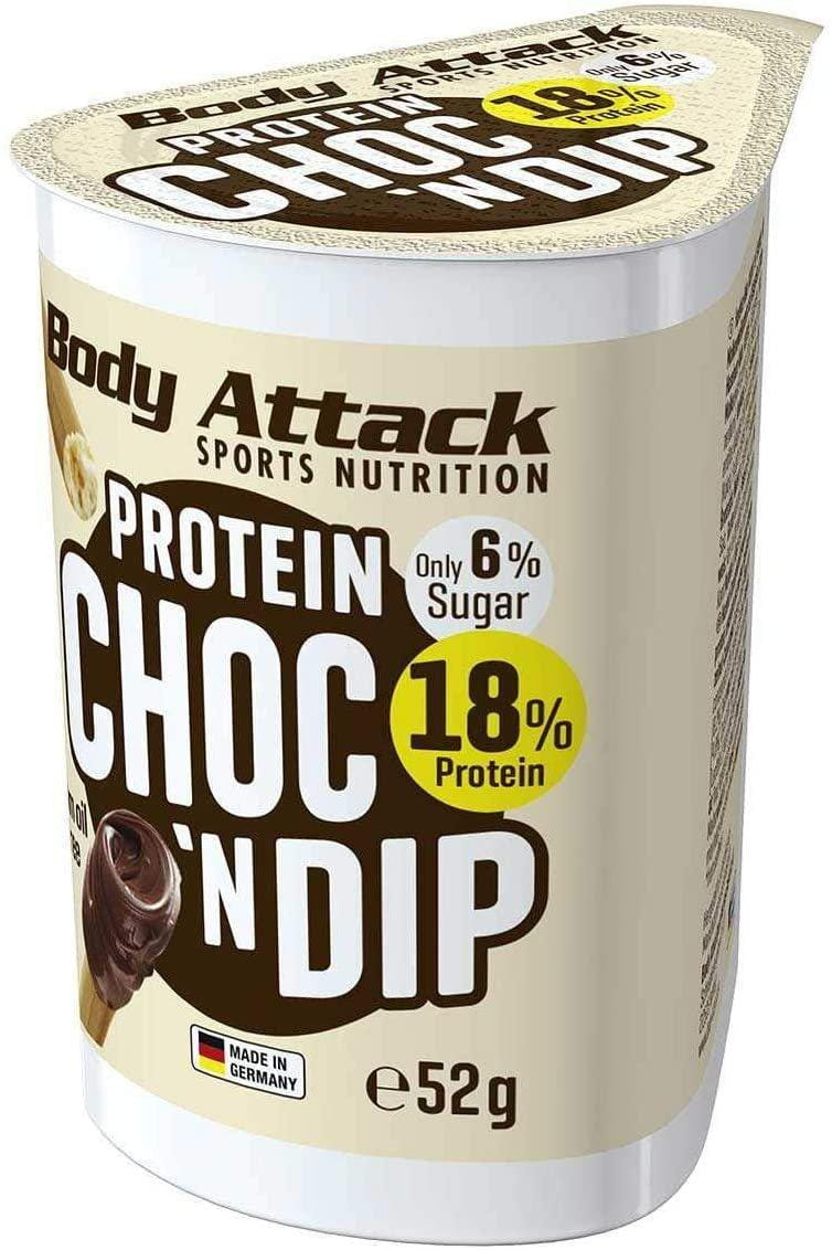 Zdravé potraviny Body Attack Protein Choc 'N Dip, 52g, mléčná čokoláda se slanými krekry